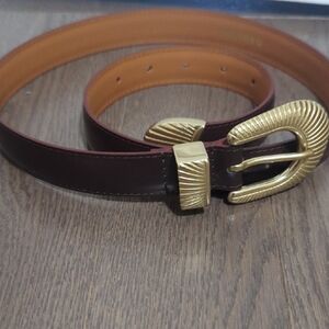 Stylish Brown and Gold Belt